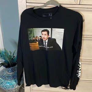 Mens the office That’s what she said graphic canvas long sleeve shirt new